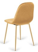 Krzesło tapicerowane GIULIA HONEY VELVET GOLD