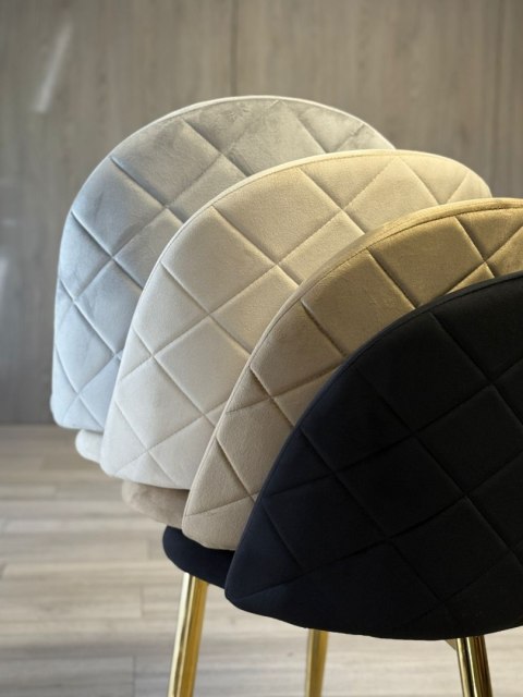 Krzesło tapicerowane GLORIA CREAM VELVET SILVER
