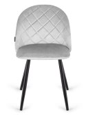Krzesło tapicerowane GLORIA DIAMOND GREY VELVET OUTLET