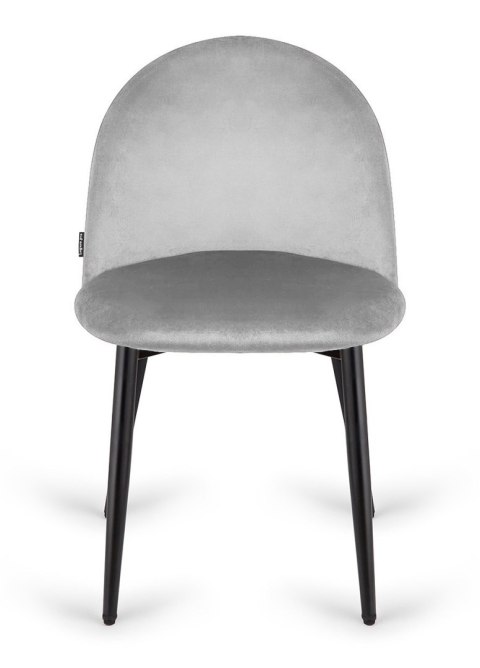 Krzesło tapicerowane GLORIA LIGHT GREY VELVET OUTLET