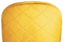 Krzesło tapicerowane GLORIA MUSTARD VELVET SILVER