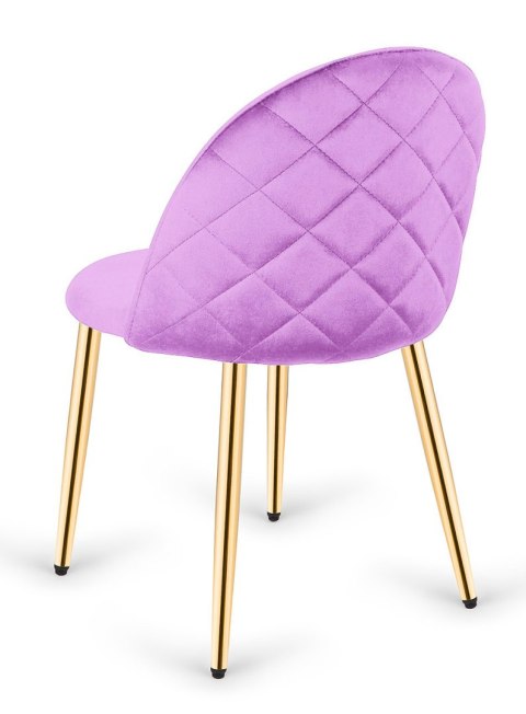 Krzesło tapicerowane GLORIA VIOLET VELVET GOLD