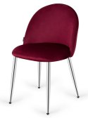 Krzesło tapicerowane GLORIA WINE VELVET SILVER
