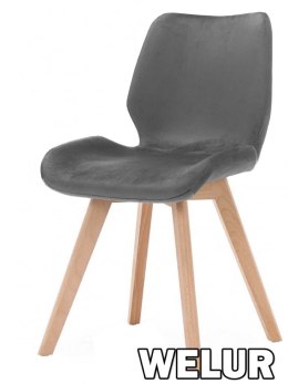 Krzesło tapicerowane SOPHIA VELVET GREY II GATUNEK