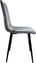 Krzesło tapicerowane SORANO VELVET DARK GREY II GATUNEK