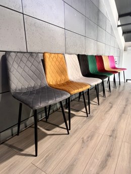 Krzesło tapicerowane SORANO VELVET DARK GREY