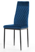 Krzesło tapicerowane VALVA CARO VELVET BLUE