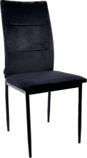 Krzesło tapicerowane VALVA DUO BLACK VELVET II GATUNEK