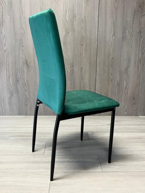Krzesło tapicerowane VALVA DUO VELVET GREEN