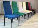 Krzesło tapicerowane VALVA LINE VELVET BLUE