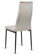 Krzesło tapicerowane VALVA LINE VELVET GREY OUTLET