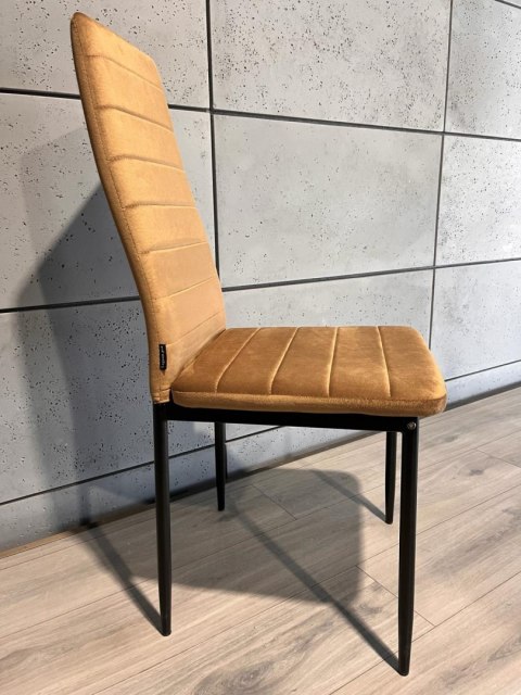 Krzesło tapicerowane VALVA LINE VELVET TRUFLE