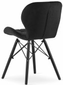 Krzesło tapicerowane VASTO BLACK VELVET SMOKE