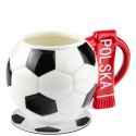 Kubek piłka z szalikiem - Polska i podkładka piłka - Sprintigo