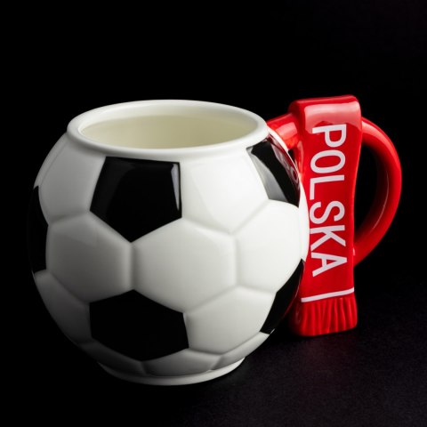Kubek piłka z szalikiem - Polska i podkładka piłka - Sprintigo