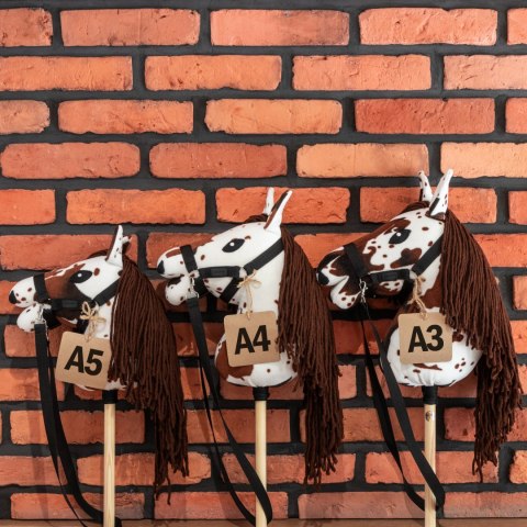 Hobby Horse Skippi - Gniado - srokaty A5 - z kantarem i wodzami - polski