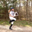 Hobby Horse Skippi - Gniado - srokaty - duży koń na kiju - A3 - z kantarem