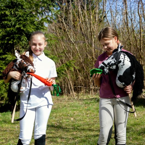 Hobby Horse Skippi - Gniado - srokaty - duży koń na kiju - A3 - z kantarem