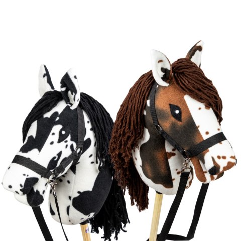Hobby Horse Skippi - Gniado - srokaty - duży koń na kiju - A3 - z kantarem
