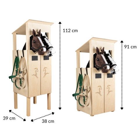 Skippi Stajnia dla Hobby Horse - podwójna, drewniana, polska produkcja