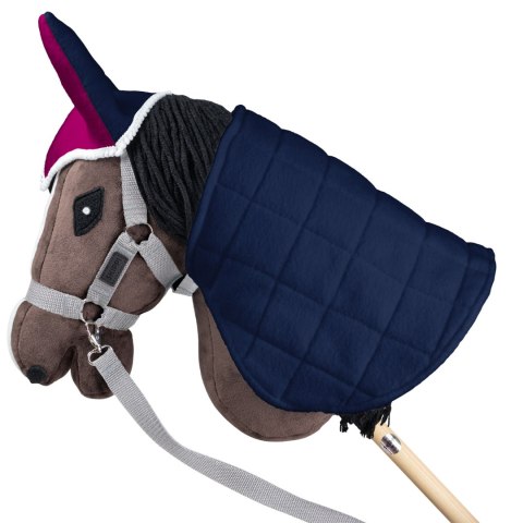 Zestaw Skippi - Hobby Horse Gniady - Derka fuksja i granat - Kantar szary