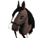 Zestaw Skippi - Hobby Horse Gniady - Derka i nauszniki - czerwona i czarna