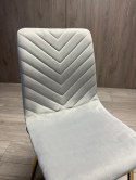 Krzesło tapicerowane TRIO VELVET LIGHT GREY GOLD